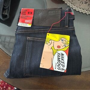 Naked&Famous Rare and Raw Japanese Denim - Skinny Guy Fit - Indigo - Size 32 NWT